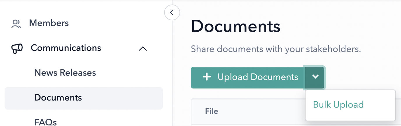 Bulk Document Upload